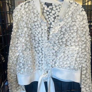 Worth ivory burnout cotton nylon dress top hardly worn size Small